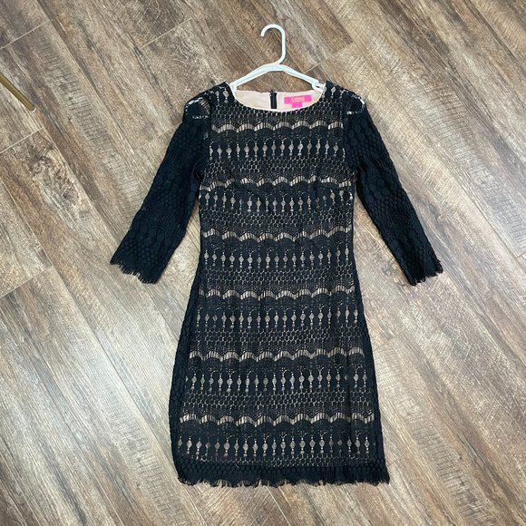 Catherine Malandrino Size 4 Black Lace Dress - Picture 2 of 5